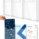 Sherr 2 Pcs Acrylic Brochure Holder Wall Mount, 8.5 x 11 Inches Clear Hanging Flyer Display Holder Plastic Pamphlet Stand for Magazine, Booklet, Bookmark (Three-slot)