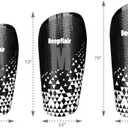 Soccer Shin Guards, with 1 Pair Shin Guard Sleeves Protective Equipment Shin Guards Soccer Cushion Protection Reduce Shocks for Shin Guards Soccer Youth/Adult for (L)