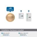 Amerock 10BX37025CZ | Champagne Bronze Cabinet Knob | 1-3/16 inch (30mm) Diameter | 10 Pack | Loop | Furniture Hardware