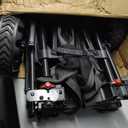 TIMBER RIDGE Push & Pull Double Decker Wagon, 400L Large Capacity Heavy Duty & 450lb Load, Collapsible Cart with All-Terrain Wheels & Brakes, 54” Extended Foldable for Sports, Beach, Camping, Black