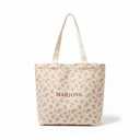 Mahjong Tile Bag Spacious Durable Floral Canvas Tote, Fits Full Mahjong Tile Sets & Racks, Portable Mahjong Accessories Carrier for Game Nights & Travel, 15.7 x 3.9 x 11.8 inch (Pink)