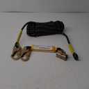 TRSMIMA Rope Harness Safety Lanyard50ft Vertical Roofing Rope With Grab Snap Hooks Shock Absorber - Fall Protection Tree Climbing Line Kit Heavy Duty Roof Safety Equipment ANSI CE