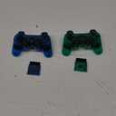 Burcica Wireless Controller for PS-2 Play 2 Double Vibration 2 - ClearBlue and ClearGreen