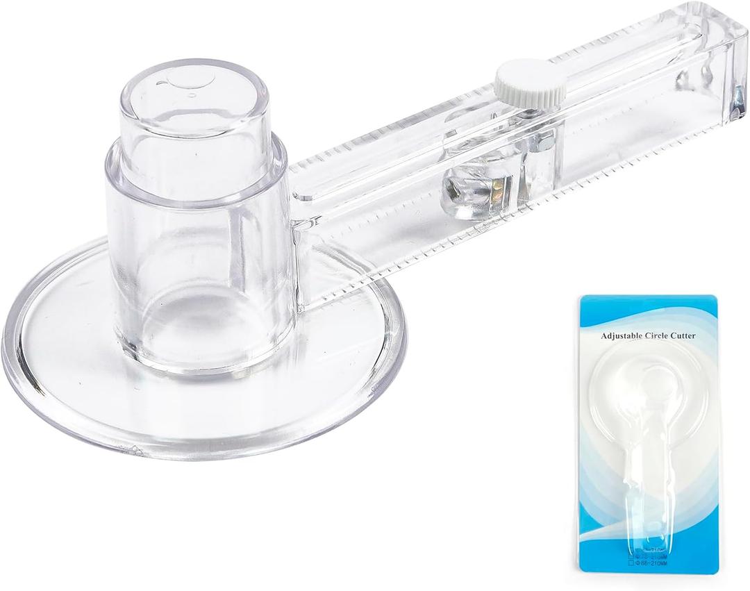 Happizza Circle Cutter, Circle Paper Cutter for 58 mm/2.25 inch Button Maker, Adjustable Multi-Size Button Maker Round Circular Cutter, 70mm/2.76 inch to 210mm/8.27 inch Diameter