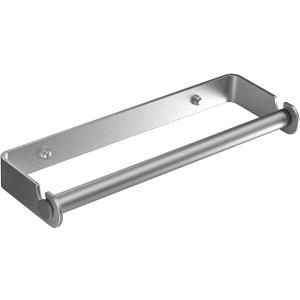 Aheucndg Paper Towel Holder Wall Mount, Self Adhesive or Drill Mounting Paper Roll Holder, Paper Towel Holder Under Cabinet for Kitchen or Bathroom (Silvery 1pack)