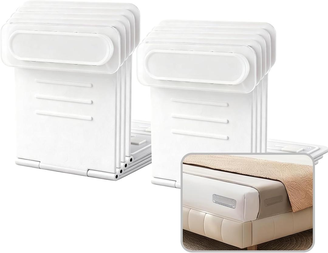 Fitted Sheet Holders for Restless Sleepers, Kids & Pets  Stop Sheets from Popping Off, w/ Bonus Strips for Thin Sheets, Easy Install Grippers, 8 Pack Fits Twin to King Mattresses