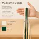 DIY Rope Canvas Kit for Beginners - Complete Macrame Ropes Supplies & Tools | DIY Macrame Art Wall Hanging Decor Starter Set, Craft Kits for Adults, Boho Wall Art Aesthetic Home Decoration (Green)
