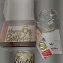 6th Birthday Decorations for Girl with 6th Birthday Sash and Tiara, Candle and Cake Topper, Number Balloon, 6 Year Old Girl Gifts