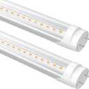 Fluorescent Light Bulbs Replacement 4FT, T8 LED Bulbs 4 Foot Type A+B, 24W (65W Equivalent) 3200LM, 3000K Warm White, 48 Inch Tube, F32T8 or F40T12 LED Replacement, Non-Dimmable, 2-Pack