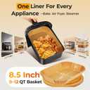 Air Fryer Liners Disposable for Dual Baskets, 200Pcs Rectangle Parchment Paper Liner for Ninja DZ201 DZ401, Chefman/COSORI 2-Basket Air Fryer, Oil Proof Baking Paper by Vailnd(8.6x5.5 Inch)