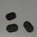 SINGARO Rubber Exhaust Hanger, Muffler Exhaust System, Heavy Insulator Support Bushing Installation, 2 Holes 0.47 Inch, High-Density Tailpipe Damping Hanger (4PCS Black)