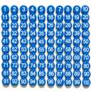 1-100 Magnetic Numbers, Magnets with Number for Dry Erase Boards, Round Number Refrigerator Magnets for Whiteboard in Home and Office (0.8" Diameter, Blue)