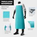 Waterproof Rubber Apron,Heavy Duty Oil&Chemical Resistant Waterproof Work Aprons,Apron for Women Men Heavy Duty Work Apron