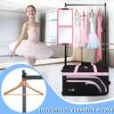Dance Bag with Garment Rack, 23" Rolling Dance Suitcase Competition Duffle Bag with Garment Rack & Wheels | Versatile Compartments, Upgraded Stable System for Dance Shows, Travel, Cheer, Recital