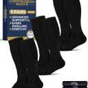 Pembrook 3 Pairs Compression Socks 20-30 mmHg - Compression Socks for Women and Men | Running, Athletic, Travel, Nurses (XX-Large)
