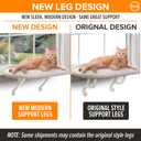K&H Cat Window Perch Kitty Sill - Cat Window Hammock Bed with Strong Suction Cups Hold 40 lbs, Cushioned Windowsill Bed for Indoor Cats, Washable Cover, Cream Fleece, 24 x 14 Inches