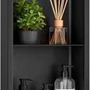 VELPAX No Tile Needed Shower Niche 13"X 25", Bathroom Wall Niche Double Shelves, Stainless Steel Shower Niche for Bathroom, Kitchens, Balconies