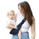 Baby Sling Carrier Newborn to Toddler,Ergonomic Sling Carrier with Adjustable Strap,Lightweight,Portable,Breathable,Soft Padding,Baby Hip Seat Carrier 7-45 Lbs,Dark Blue