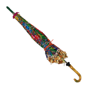 Bohemian Handmade Design Cotton Multi Color Cotton Fashion Multi Colored Umbrella Embroidery Boho Umbrellas Parasol 