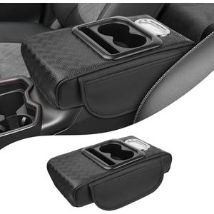 Autorder Center Console Cover for Toyota RAV4 2019-2025 Accessories Armrest Cushion with Multi-Purpose Storage Slot Leather Middle Console Cover RAV4 Armrest Cover Anti-Scratch