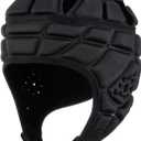 Rugby Helmet Soft Shell Helmets for Flag Football Scrum Cap Soft Helmet for Kids Youth (Small, black)