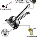 Real Stainless Steel Lemon Squeezer Citrus Juicer Hand Press Heavy Duty Manual Squeeze Juice Extractor Maker Orange Lime Grapefruit Presser - Bonus 50 Pcs Filter Bags