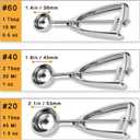 Fayomir Cookie Scoop Set - Small/1 Tbsp, Medium/2 Tbsp, Large/3 Tbsp - Cookie Dough Scoop, Cookie Scoops for Baking Set of 3, Heavy-Duty 18/8 Stainless Steel Melon Baller Scoop Ice Cream Scoop