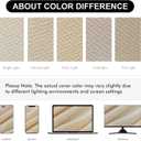 Genina Seat Covers for Dining Room Chair Seat Slipcovers Kitchen Chair Covers (Beige, 6 Pcs)