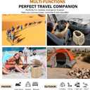 Portable Toilet, Upgraded 15'' toilet With Removable Paper Holder, Camping Toilet With A Load Capacity Of 450 Lbs, Portable Potty for Camping, Hiking, Road Trip, Car, RV, Tent, Beach, Truck Drivers