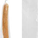 Restaurantware Bag Tek 28 Inch x 6 Inch Bread Bags 250 With Wicket Dispenser Bread Loaf Bags - Micro Perforated Freezer Safe Clear Plastic Baguette Bags Disposable