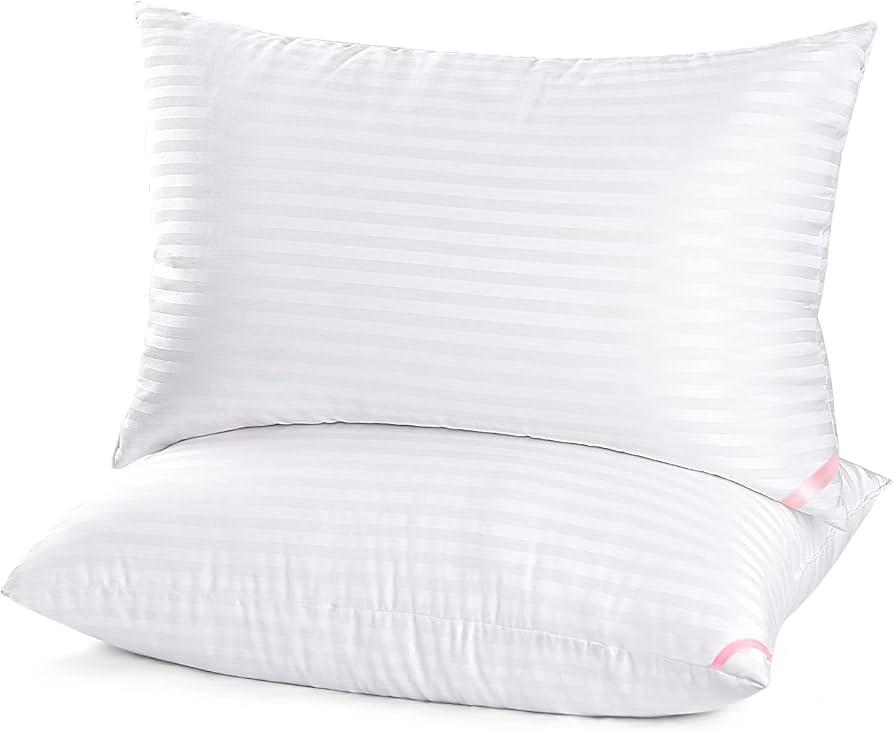EIUE Hotel Collection Bed Pillows for Sleeping 1 Pack Pillows for Side and Back Sleepers,Super Soft Down Alternative Microfiber Filled Pillows