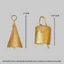 Gold Cow Bells 20 Small Bells Rustic Metal Hanging Bells for Crafts, Vintage Jingle Bells for Crafting, Christmas Bells Decorations, Farmhouse Wreaths, Witch Bells, Holiday Garland, DIY