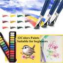Watercolor Workbooks Coloring Book Beginner Friendly Painting Kit Easy Nature Scenes Paint Set Art Crafts for Creative Exploration Gift for Adults Teens (Autumn, with Palette)