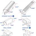 LyPrem 16.5Ft Mini Split Line Set Cover 4" PVC Line Cover Kit for Mini Split and Central Air Conditioner & Heat Pump