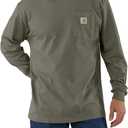 Carhartt Men's Dearborn Loose LS T-Shirt (Gray, 4XL)