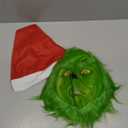 The Christmas Cosplay Mask, Christmas Costume Latex Mask Adult,Green Cosplay Costume Mask