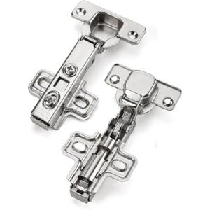 Laurey 10101 -AeroHinge - 110-Degree Full Overlay European Concealed Cabinet Hardware Hinge for Frameless Cabinet Doors with Soft Close and Snap On System- Pair