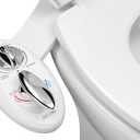 LUXE Bidet NEO 320 - Warm Water, Dual Nozzle, Self-Cleaning, Non-Electric Bidet Attachment for Toilet Seat, Adjustable Water Pressure, Rear & Feminine Wash (White)