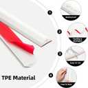 20FT Peel and Stick Wall Molding Trim Flexible Self Adhesive Crown Molding, Decorative Wall Trim for Mirror Door Cabinet Frame Border, Easy Install Home DIY, White