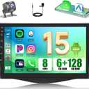 [8-Core 6+128GB] Android 15 Car Stereo for Toyota RAV4 2007-2012, Hikity 9'' Touch Screen Radio Wireless Carplay Android Auto Bluetooth GPS 5G WiFi 32EQ/DSP/FM/RDS MIC Backup Cam Mirror Link 59UI