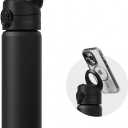RHINOSHIELD AquaStand Magnetic Bottle 23 oz | Stainless Steel Insulated Water Bottle with Straw Lid, Sport Bottle with MagSafe Compatible Handle, Tripod with Adjustable Angles, Leak Proof - Black 