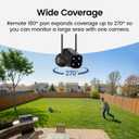 DEKCO Wired 2K Security Camera Outdoor, 180° Pan & 270° Coverage, 24/7 Constant Power Surveillance, Full Color Night Vision, AI Human Detection, Cloud Storage Edition, Spotlight & Siren