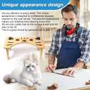 Bamboo Toilet Stool Foldable, 7 in Poop Stool for Bathroom, Portable Squatting Potty Stool for Adults & Kids, Non-Slip Toilet Foot Pooping Steps, No Assembly Required (Standard)