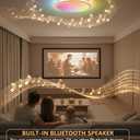 Led Flush Mount Ceiling Light with Bluetooth Speaker 21 Inch