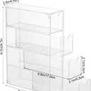 Large Bandage Storage Organizer with Lid Acrylic Bandaid Storage Container with 4 Clear Drawers for Home Medicine Cabinet Office School Use Bandages Organizers for Elastic Bandage Wrap Swabs