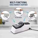 Besyner Sharp Pro,2026 New USB Electric Knife Sharpener,With Replacement Grinding Tools,Double Sided Knife Sharpener,Quick Sharpening & Polishing,Stable Non-slip Base