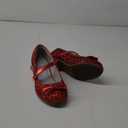 K KomForme Girl's Dress Shoes Mary Jane Glitter 1.5 in Low Heel Wedding Party Princess Shoes for Toddler/Little/Big Kids (Red, 1 Big Kid)