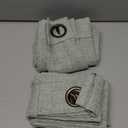 YoungsTex Sage Green Linen Curtains 45 Inches Length for Kitchen Window, Textured Semi Sheer Drapes with Bronze Grommet Light Filtering for Bathroom Cafe Bedroom, 42 x 45 Inch, 2 Panels