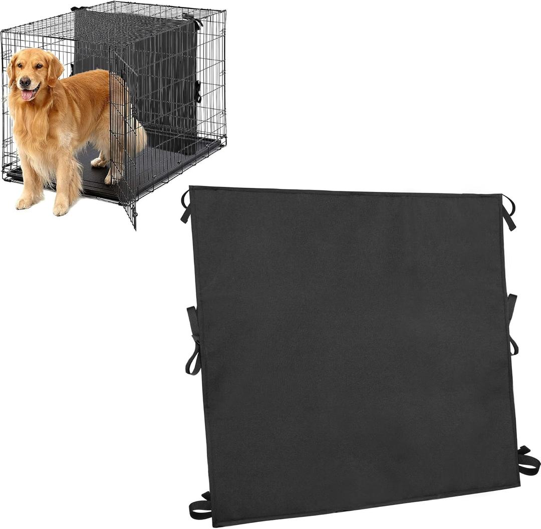 Soft Dog Crate Divider Panel for 42" Crate, Durable Thick Dog Kennel Divider with Ties, Black, 27" H x 28.5W, New