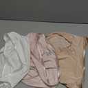 Vanity Fair Women's Illumination Hi Cut Panties, Silky Stretch & Satin Trim (10, 3 Pack - White/Quartz/Beige)